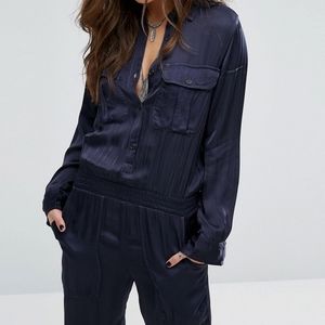 Ralph Lauren Denim & Supply satin utility jumpsuit